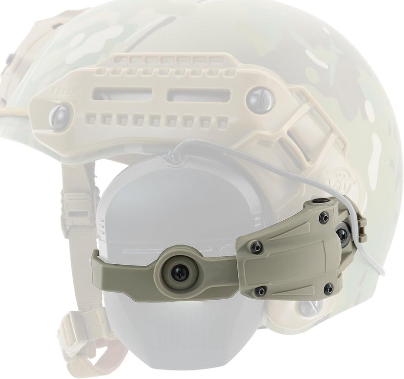 HEARFALCOM for MTEK Flux MLOK Rail Helmet Adapter Compatible With Walker's Razor Earmuffs (Digital) - Image 1